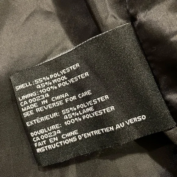 London Fog Charcoal Pea Coat - Picture 3 of 6